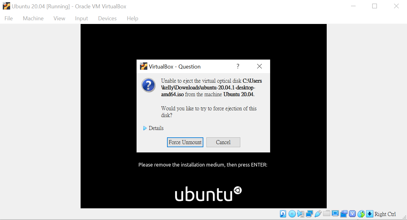 Select Install Ubuntu